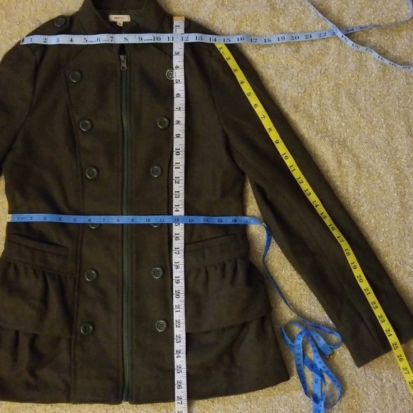 $OLD IP SASHIMI Green Olive pea Coat - Picture 7 of 7